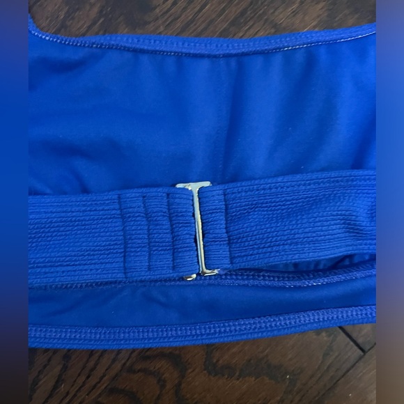 Target Xhilaration Blue Ribbed Bathing-suit top - Picture 4 of 7